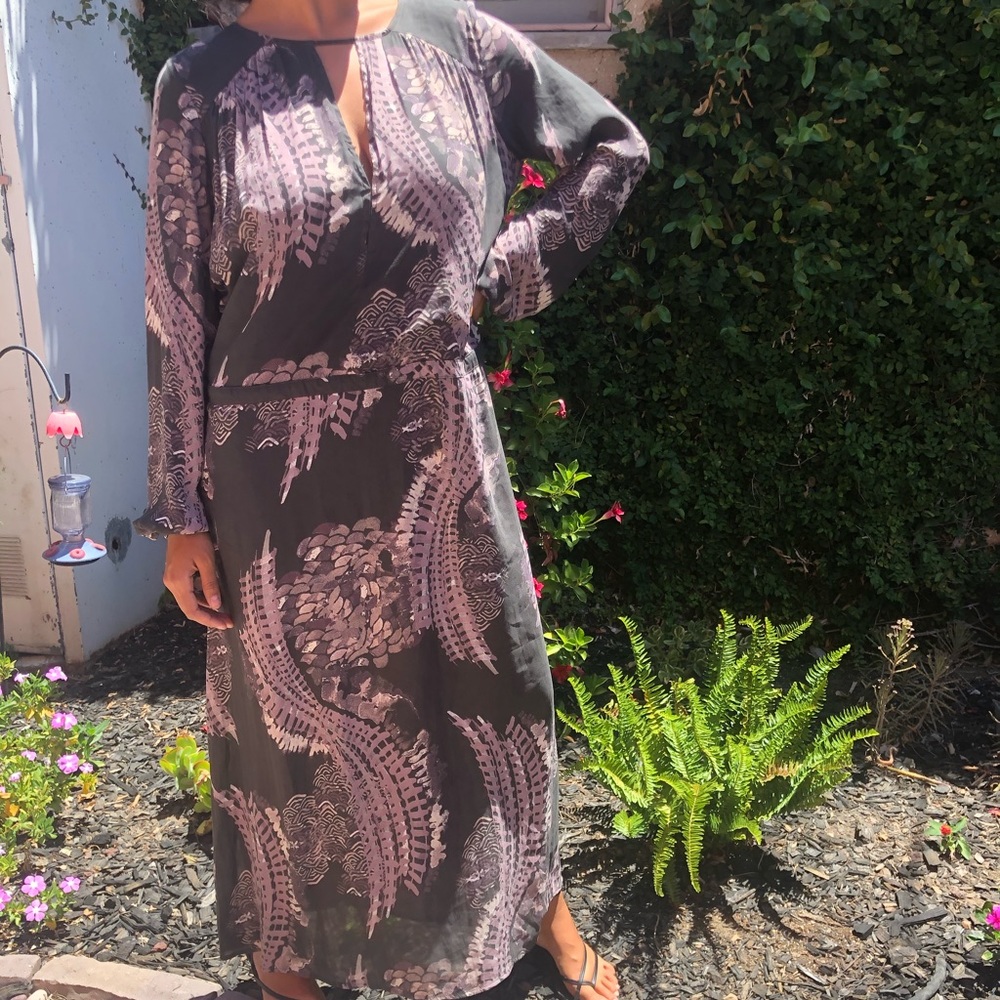 Free People Purple and Grey Maxi